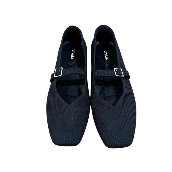 VIVAIA Square-Toe Mary-Jane (Margot Mary-Jane) Black size (43 W) US 11.5/12 - Picture 3 of 7